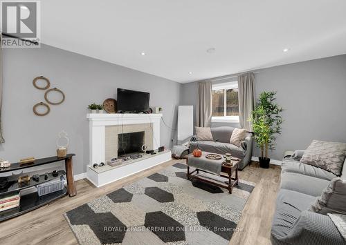 179 Rutherford Road N, Brampton, ON - Indoor Photo Showing Living Room With Fireplace