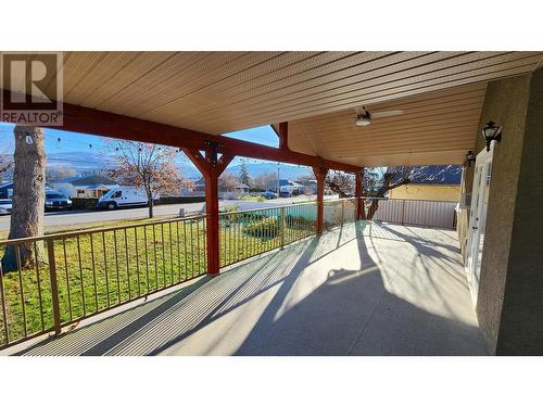 Deck to Street View - 5870 Okanagan Street, Oliver, BC - Outdoor With Deck Patio Veranda With Exterior