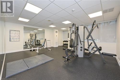 Gym featuring a paneled ceiling - 305 Webb Drive Unit# 308, Mississauga, ON 