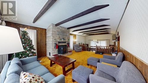 9311 114A Avenue, Fort St. John, BC - Indoor Photo Showing Living Room With Fireplace