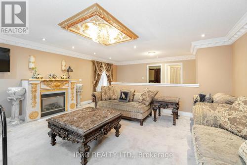 2 Hugo Road, Brampton, ON - Indoor Photo Showing Living Room With Fireplace