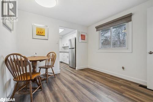 Dining space with dark hardwood / wood-style flooring - 41 Kovac Road, Cambridge, ON - Indoor Photo Showing Dining Room