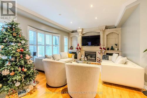 2405 Tesla Crescent, Oakville, ON - Indoor Photo Showing Living Room With Fireplace