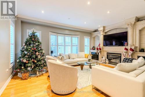 2405 Tesla Crescent, Oakville, ON - Indoor Photo Showing Living Room With Fireplace