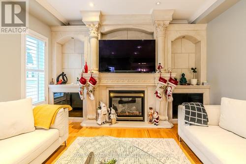 2405 Tesla Crescent, Oakville, ON - Indoor Photo Showing Living Room With Fireplace