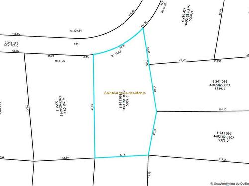 Plan (croquis) - Imp. De L'Érablière, Sainte-Agathe-Des-Monts, QC 