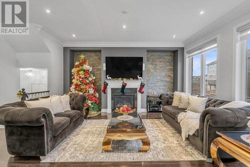 2368 Dobbinton Street, Oshawa, ON - Indoor Photo Showing Living Room With Fireplace