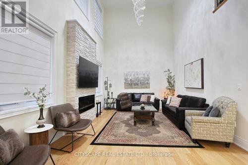 27 Valleywest Road, Brampton, ON - Indoor Photo Showing Living Room With Fireplace