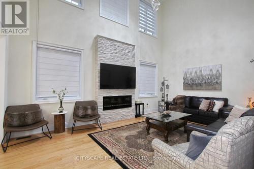 27 Valleywest Road, Brampton, ON - Indoor Photo Showing Living Room With Fireplace