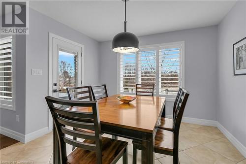 View of tiled dining room - 46 Halliday Drive Drive, Tavistock, ON - Indoor Photo Showing Dining Room