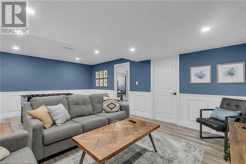 Living room featuring light hardwood / wood-style flooring - 46 Halliday Drive Drive, Tavistock, ON - Indoor Photo Showing Living Room