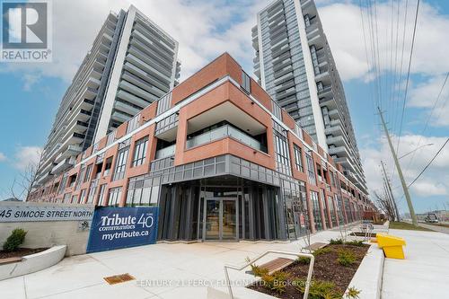 1114 - 2545 Simcoe Street N, Oshawa, ON - Outdoor With Balcony With Facade