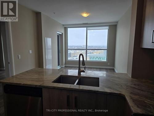 1710 - 104 Garment Street, Kitchener, ON - Indoor Photo Showing Kitchen With Double Sink