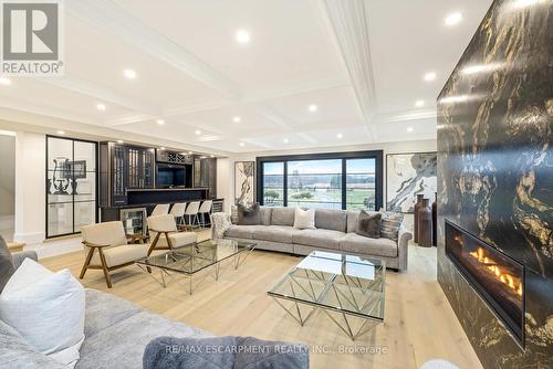 12199 Guelph Line, Milton, ON - Indoor Photo Showing Living Room With Fireplace