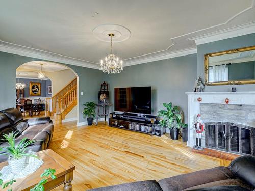 Salle familiale - 795 Rue Claude-De Ramezay, Marieville, QC - Indoor Photo Showing Living Room With Fireplace