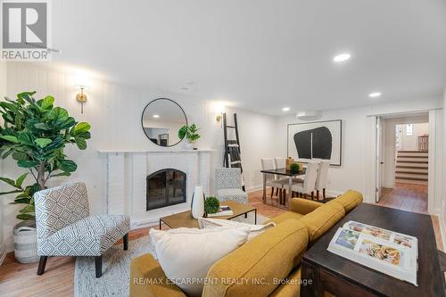 3150 Bentworth Drive, Burlington, ON - Indoor Photo Showing Living Room With Fireplace