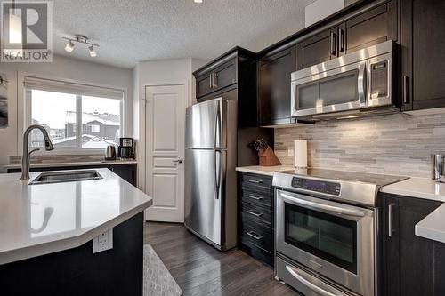 48 Auburn Meadows Boulevard Se, Calgary, AB - Indoor Photo Showing Kitchen With Stainless Steel Kitchen With Double Sink With Upgraded Kitchen