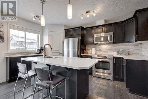 48 Auburn Meadows Boulevard Se, Calgary, AB - Indoor Photo Showing Kitchen With Stainless Steel Kitchen With Double Sink With Upgraded Kitchen