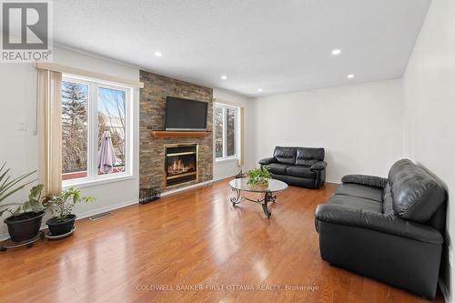 152 Flamborough Way, Ottawa, ON - Indoor Photo Showing Living Room With Fireplace