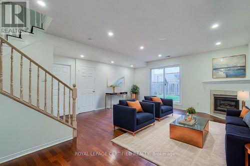 482 Berkindale Drive N, Hamilton, ON - Indoor Photo Showing Living Room With Fireplace