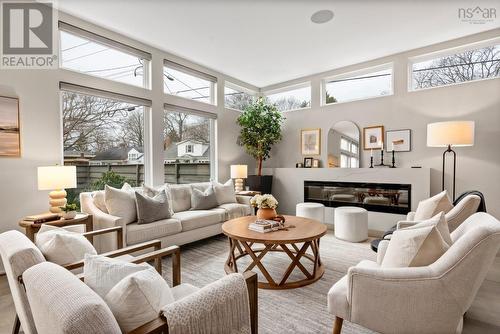 986 Ritchie Drive, Halifax, NS - Indoor Photo Showing Living Room With Fireplace