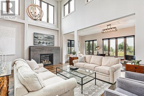 4 Meadowlark Way, Clearview, ON - Indoor Photo Showing Living Room With Fireplace