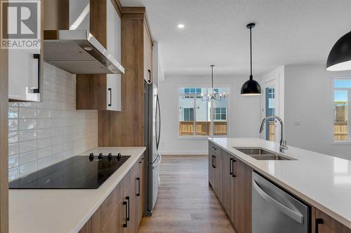 239 Kinniburgh Loop, Chestermere, AB - Indoor Photo Showing Kitchen With Double Sink With Upgraded Kitchen