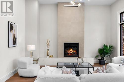 66 Parkhurst Boulevard, Toronto, ON - Indoor Photo Showing Living Room With Fireplace