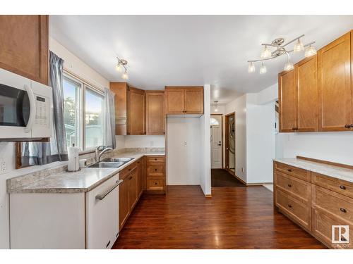 3907 112A St Nw, Edmonton, AB - Indoor Photo Showing Kitchen With Double Sink