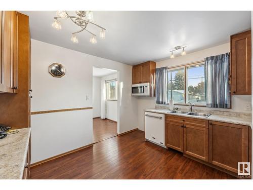 3907 112A St Nw, Edmonton, AB - Indoor Photo Showing Kitchen With Double Sink