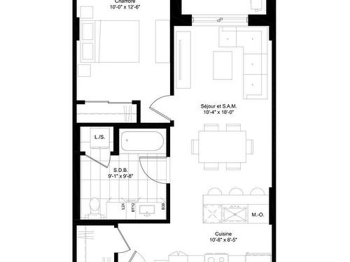 Plan (croquis) - 307-1640 Boul. De La Côte-Vertu, Montréal (Saint-Laurent), QC - Other