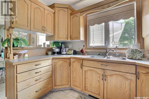 222 Lorne Street N, Regina, SK - Indoor Photo Showing Kitchen With Double Sink