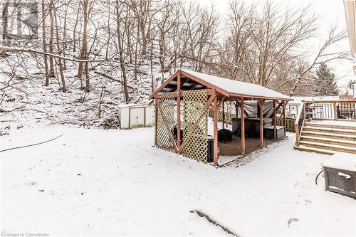 Rear Yard With Covered Hot Tub - 111 Spruce Street, Cambridge, ON - Outdoor