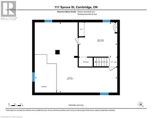 Basement Floor Plan - 111 Spruce Street, Cambridge, ON - Other