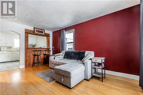 Living Room Featuring Hardwood Flooring - 111 Spruce Street, Cambridge, ON - Indoor Photo Showing Living Room