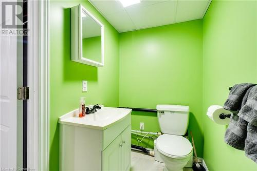 Bathroom with vanity and toilet - 245 St Andrews Street, Cambridge, ON - Indoor Photo Showing Bathroom