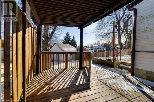 View of wooden deck - 245 St Andrews Street, Cambridge, ON - Outdoor With Deck Patio Veranda With Exterior