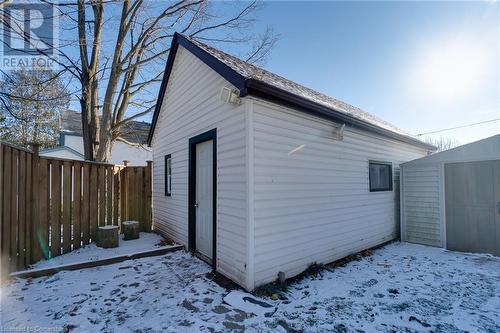 View of snow covered structure - 245 St Andrews Street, Cambridge, ON - Outdoor With Exterior