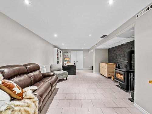 Family room - 2155 Rue Hector, Drummondville, QC - Indoor With Fireplace