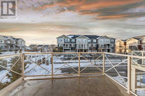 Balcony with BBQgas line - 729 Skyview Ranch Grove, Calgary, AB - Outdoor With Balcony With View