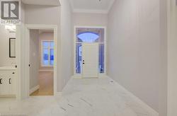 Foyer with crown molding and sink - 