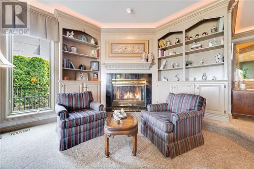 13018 Riverside Drive, Tecumseh, ON - Indoor Photo Showing Living Room With Fireplace