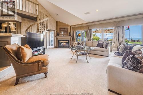 13018 Riverside Drive, Tecumseh, ON - Indoor Photo Showing Living Room With Fireplace