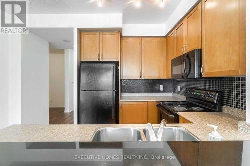 2108 - 220 Burnhamthorpe Road W, Mississauga, ON - Indoor Photo Showing Kitchen With Double Sink