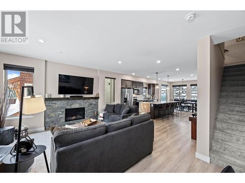 5050 Valley Drive Unit# 4, Sun Peaks, BC - Indoor Photo Showing Living Room With Fireplace