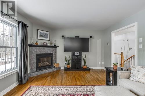 60 Concession 4 E, Tiny, ON - Indoor Photo Showing Living Room With Fireplace