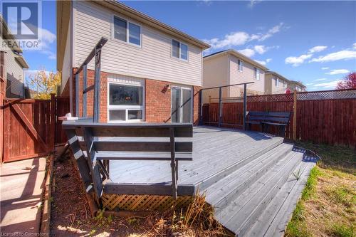 Back of house with a wooden deck - 83 Bridlewreath Street, Kitchener, ON - Outdoor With Deck Patio Veranda With Exterior