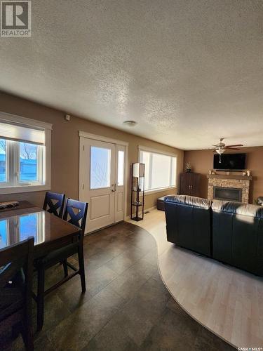 706 Grey Avenue, Grenfell, SK - Indoor Photo Showing Living Room With Fireplace