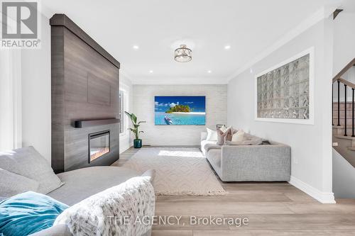 2132 Chatsworth Avenue, Oakville, ON - Indoor Photo Showing Living Room With Fireplace