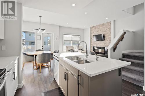 352 Brighton Gate, Saskatoon, SK - Indoor Photo Showing Kitchen With Double Sink With Upgraded Kitchen